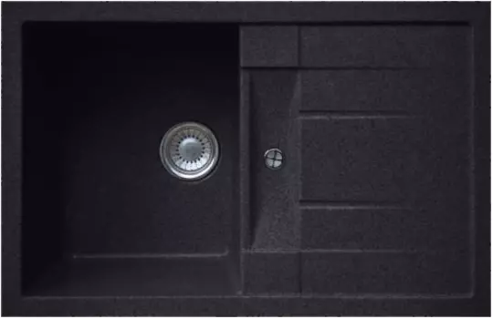 Мойка кухонная Whinstone Коралл 1B 1D черный