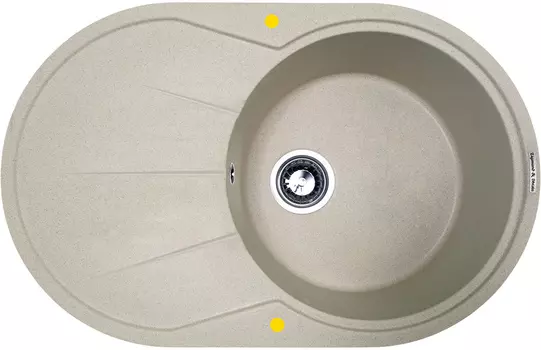 Мойка кухонная Zigmund & Shtain KREIS OV 770 B речной песок