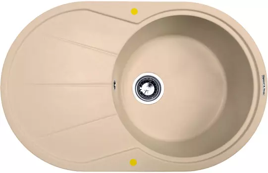 Мойка кухонная Zigmund & Shtain KREIS OV 770 B топленое молоко