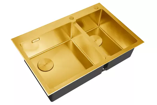 Мойка кухонная ZorG Lux 78-2-51-L bronze