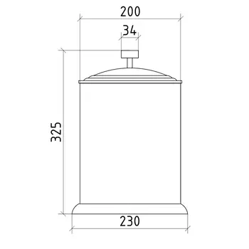 Мусорное ведро Boheme Royal Cristal 10934-G-B золото/черный