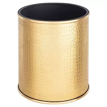 Мусорное ведро Geralis Croco M-KGG1-S золото