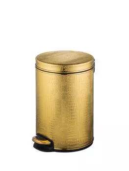 Мусорное ведро Geralis Croco V-KGG-S золото с крышкой, 8л