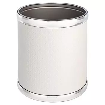 Мусорное ведро Geralis M-NCWH2-S белое, хром