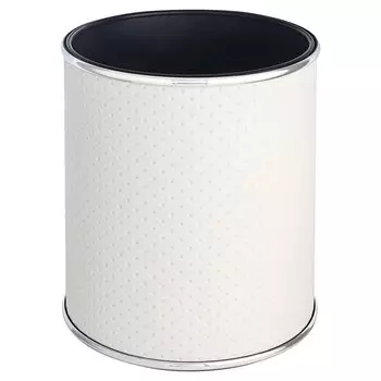 Мусорное ведро Geralis Punto M-PBG1-S белое, хром