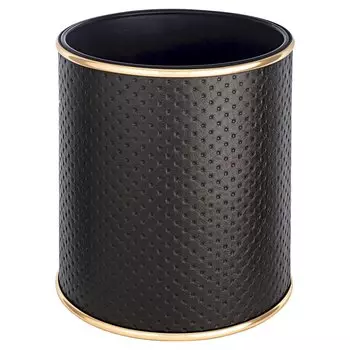 Мусорное ведро Geralis Punto M-PBG1-S черное, золото