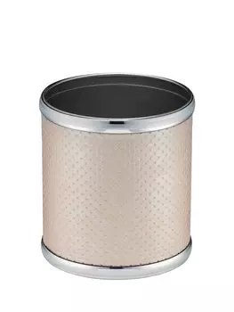 Мусорное ведро Geralis Punto M-PLH2-S бежевое, хром