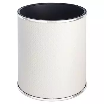 Мусорное ведро Geralis Ромб M-NCWH1-S белое, хром