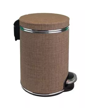 Мусорное ведро Geralis Вamboo V-BLH-B темно-бежевый, хром