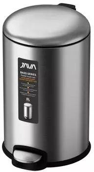 Мусорное ведро Java S-885-8L с микролифтом 8 л сатин