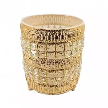 Мусорное ведро Kassatex Tracery Crystal Gold CRT-WB-GD, золото