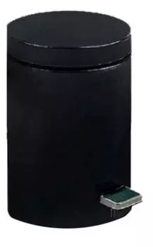 Мусорное ведро Nofer 09100.05.N с педалью 5 л, черный глянцевый
