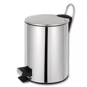 Мусорное ведро Санакс 1805 с педалью, зеркальное премиум 5л