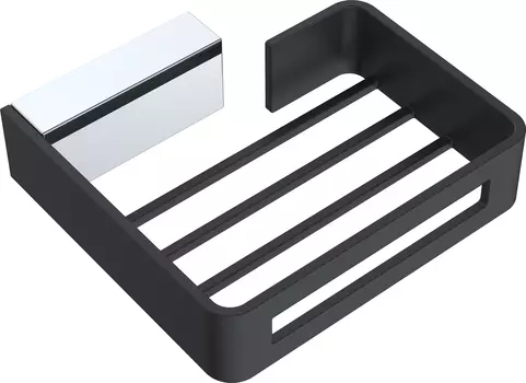 Мыльница Boheme Q 10959-CR-B настенная, черный/хром