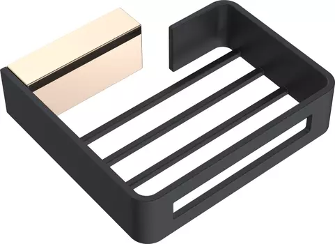 Мыльница Boheme Q 10959-G-B настенная, черный/золото