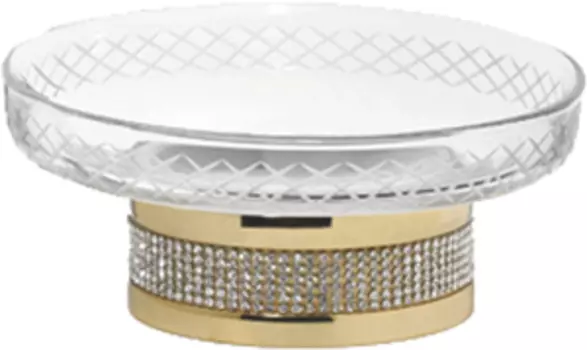 Мыльница Boheme Royal Cristal Gold 10930-G настольная, золото