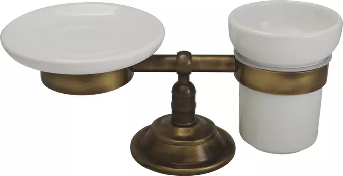 Мыльница Migliore Mirella 17175 и стакан, бронза