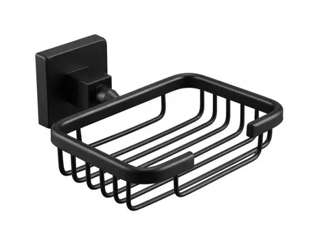 Мыльница Rainbowl Cube 2724-BP черная матовая