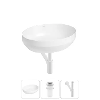 Накладная раковина для ванной комнаты Wellsee Air Gap R 20212396R в наборе 3 в 1