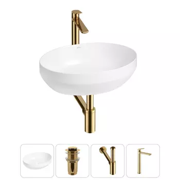 Раковина накладная Wellsee Air Gap R 20212399R в наборе 4 в 1