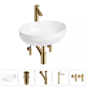 Раковина накладная Wellsee Air Gap R 20212403R в наборе 5 в 1