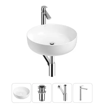 Раковина накладная Wellsee Belle Spa 3.0 20212641R в наборе 4 в 1