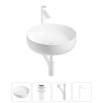Накладная раковина для ванной комнаты Wellsee Belle Spa 3.0 20212644R в наборе 4 в 1