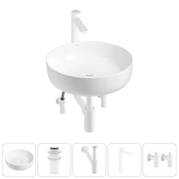 Накладная раковина для ванной комнаты Wellsee Belle Spa 3.0 20212648R в наборе 5 в 1