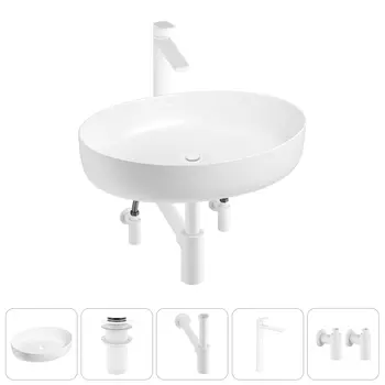 Накладная раковина для ванной комнаты Wellsee Belle Spa 3.0 20212676R в наборе 5 в 1