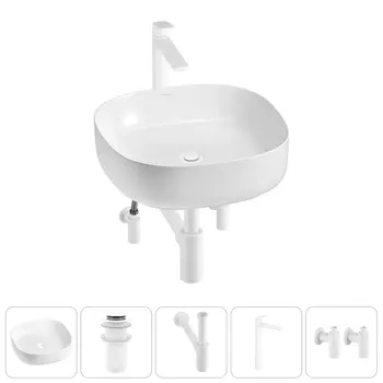 Накладная раковина для ванной комнаты Wellsee Belle Spa 3.0 20212704R в наборе 5 в 1