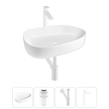 Накладная раковина для ванной комнаты Wellsee Belle Spa 3.0 20212728R в наборе 4 в 1