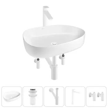 Накладная раковина для ванной комнаты Wellsee Belle Spa 3.0 20212732R в наборе 5 в 1