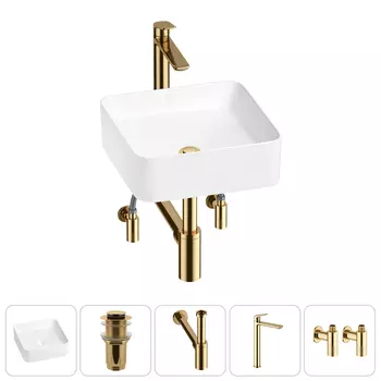 Раковина накладная Wellsee Mint 20212463R в наборе 5 в 1