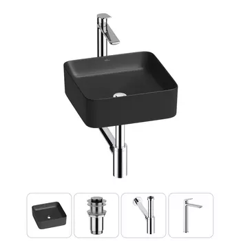 Раковина накладная Wellsee Mint 20212471R в наборе 4 в 1