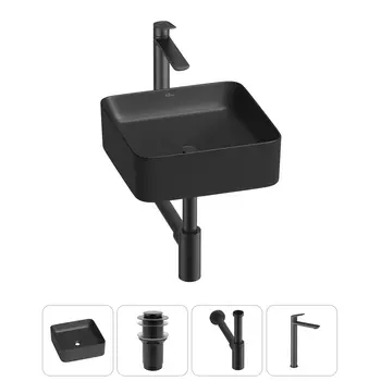 Раковина накладная Wellsee Mint 20212472R в наборе 4 в 1