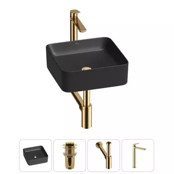 Раковина накладная Wellsee Mint 20212473R в наборе 4 в 1