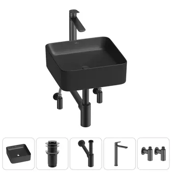 Раковина накладная Wellsee Mint 20212475R в наборе 5 в 1