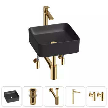 Раковина накладная Wellsee Mint 20212476R в наборе 5 в 1