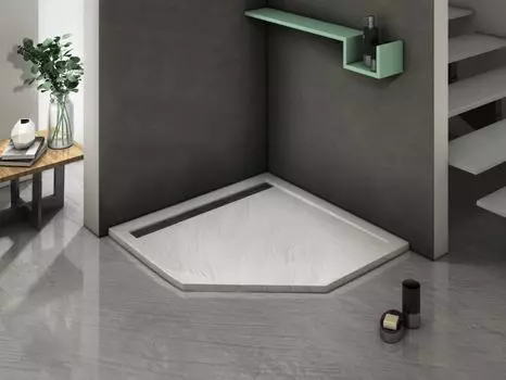 Поддон для душа WeltWasser WW TRP 90 STONE-WT 90x90 белый с сифоном