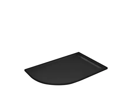 Поддон для душа WeltWasser WW TRR 12080 STONE-BL R 120х80 черный с сифоном