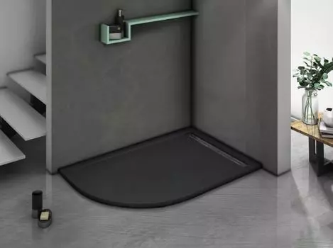 Поддон для душа Weltwasser WW TRR 12090 STONE-BL R 120х90 черный с сифоном