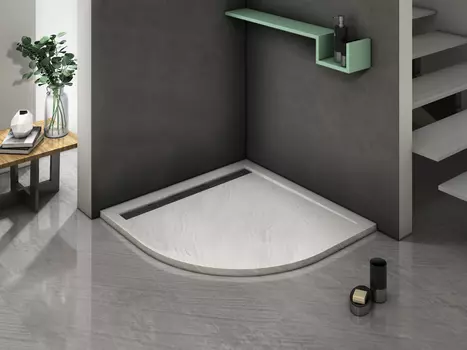 Поддон для душа WeltWasser WW TRR 90 STONE-WT 90x90 белый с сифоном