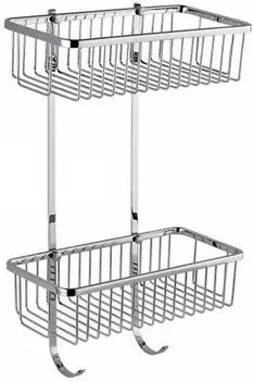 Полка Aquanet 8148 двойная с крючками