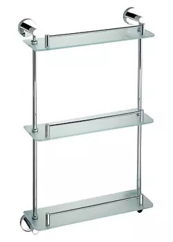 Полка Bemeta Omega 104202132 стеклянная тройная 365x115x620 мм