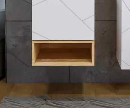 Полка для тумбы Бриклаер Кристалл 50 дуб бунратти