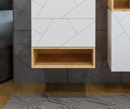 Полка для тумбы Бриклаер Кристалл 60 дуб бунратти