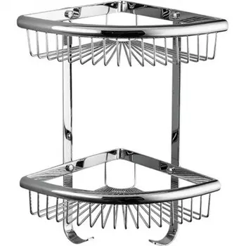 Полка Frap F352-1 двухъярусная хром