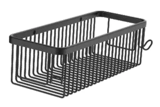 Полка прямоугольная с крючками D&C Domincare DC4134BGM оружейная сталь