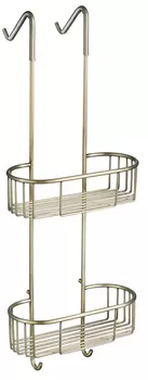 Полка Timo Nelson 160084/02 двойная с крючками, антик