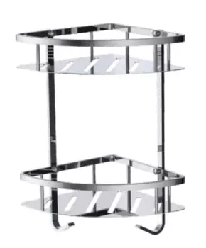 Полка угловая 2-х ярусная D&C Domincare DC4142CR хром